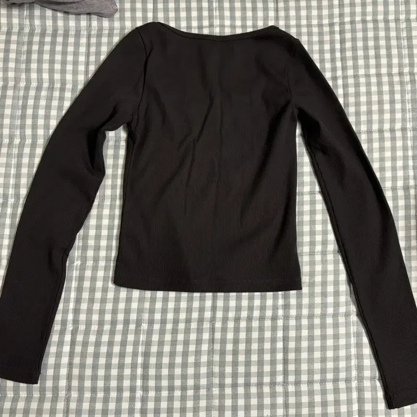 [BUNJANG] Glowny G CLASSIC RIB SQUARE Long Sleeve T-Shirt / 글로니 G CLASSIC RIB SQUARE 롱 슬리브 티 s