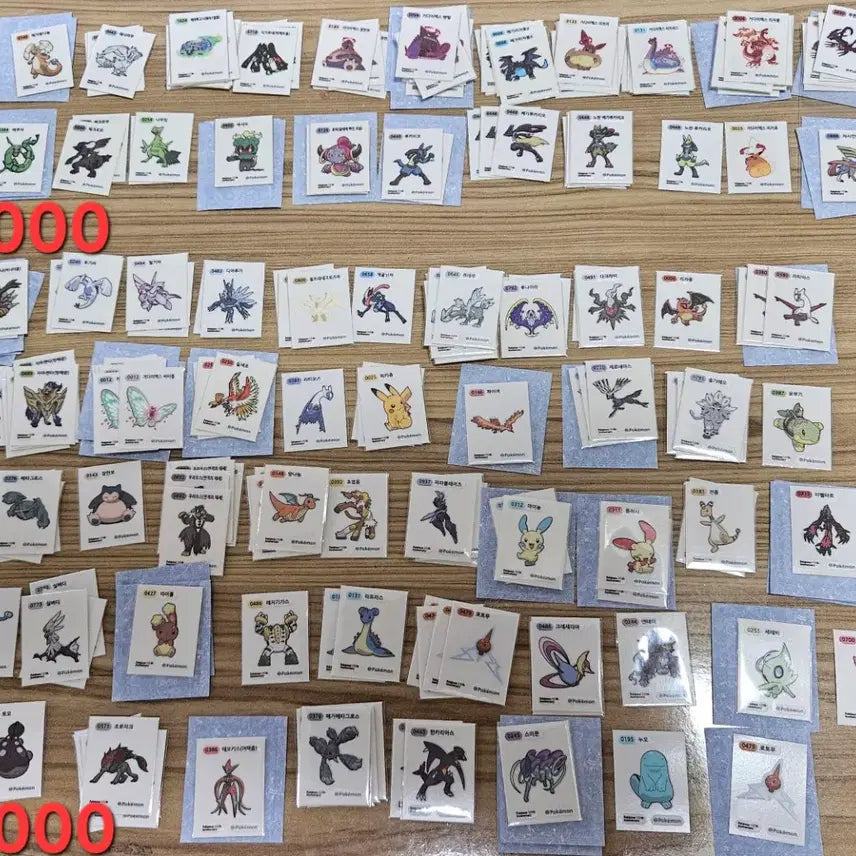[SOLD OUT] 포켓몬 띠부씰 시즌5 30주년 로고씰 레쿠쟈 비크티니 나무킹 썬더  판매