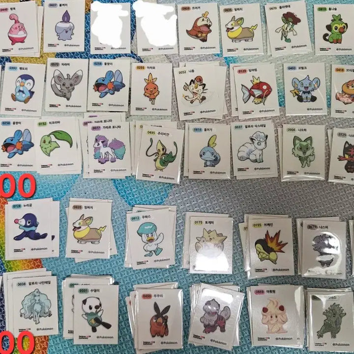 [SOLD OUT] 포켓몬 띠부씰 시즌5 30주년 로고씰 레쿠쟈 비크티니 나무킹 썬더  판매