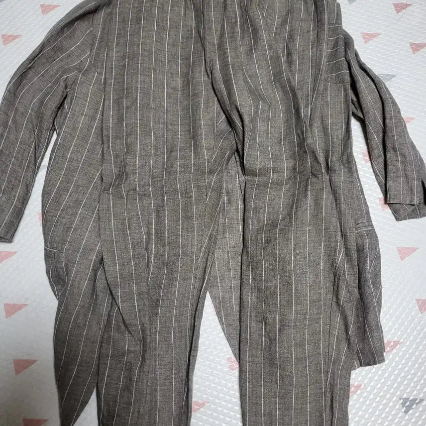 [BUNJANG] Linen Stripe Blazer Set / 마자켓세트