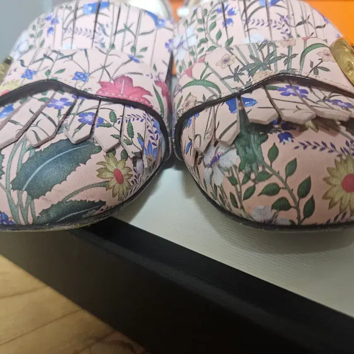 [BUNJANG] Gucci Marmont New Flora GG Flat Loafers / 구찌 마몽  뉴플로라 GG 플랫로퍼