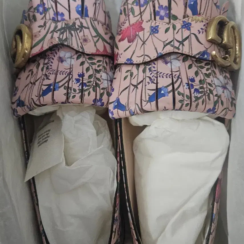 [BUNJANG] Gucci Marmont New Flora GG Flat Loafers / 구찌 마몽  뉴플로라 GG 플랫로퍼