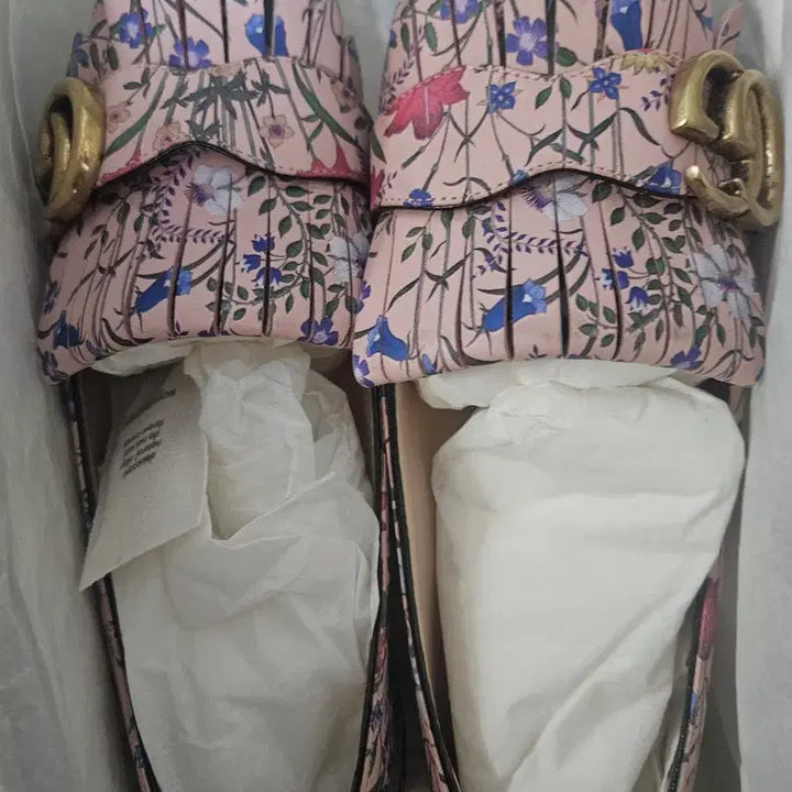 [BUNJANG] Gucci Marmont New Flora GG Flat Loafers / 구찌 마몽  뉴플로라 GG 플랫로퍼