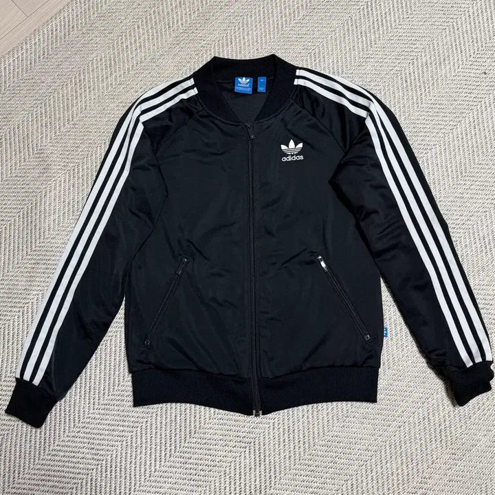 [BUNJANG] Adidas Black Three-Stripes Track Top Zip-Up / 아디다스 블랙 삼선 트랙탑 집업