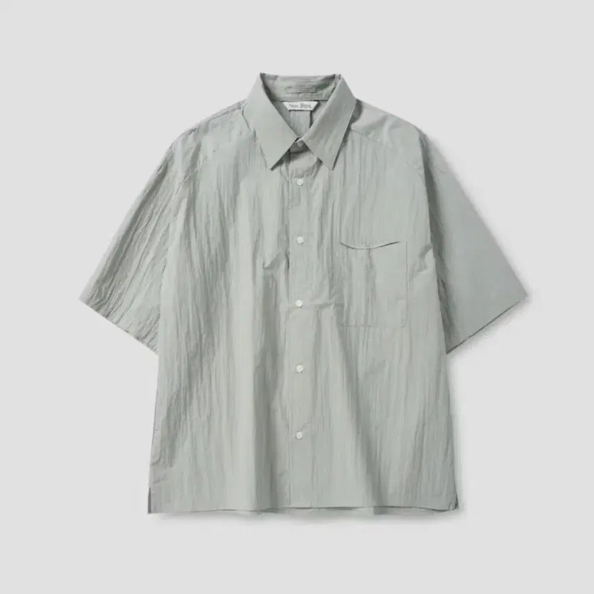 [BUNJANG] Natural Wrinkle Half Sleeve Shirt - Size L / (1회착용) 네츄럴 링클 하프 슬리브 셔츠 L사이즈
