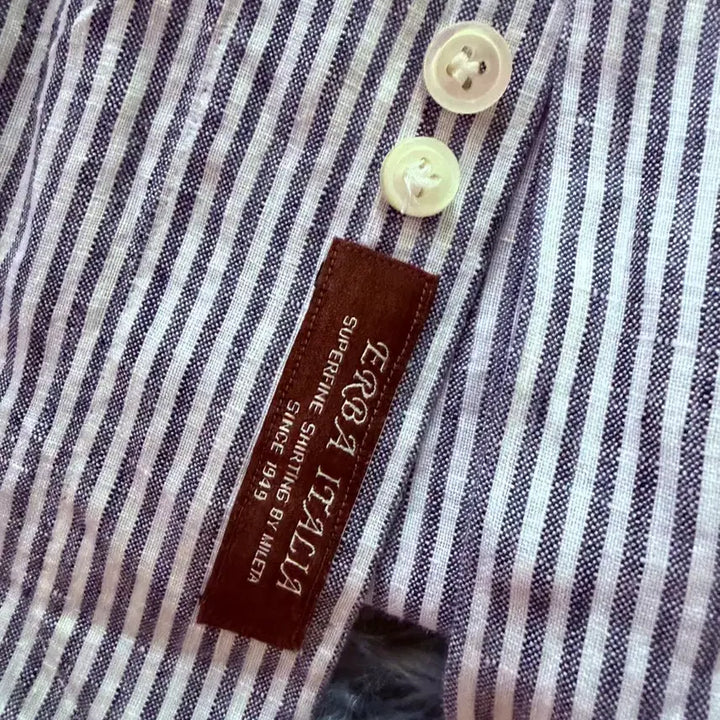 [BUNJANG] Abbraccio Italian Linen Shirt 95 / 아브라소 이탈리아 원단 맞춤 린넨 셔츠 95