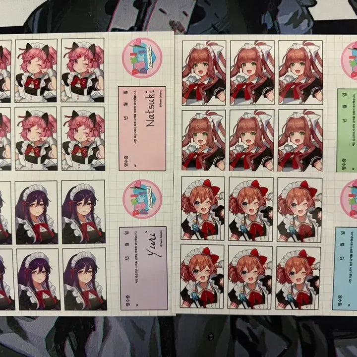 [BUNJANG] Doki Doki Literature Club Postcard Set / 두근두근 문예부 엽서 4종