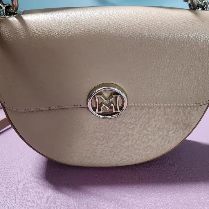 [BUNJANG] Metrocity Beige Half Moon Shoulder Bag / 컨디션 최상급  정품 메트로시티 베이지 하프문 숄더백