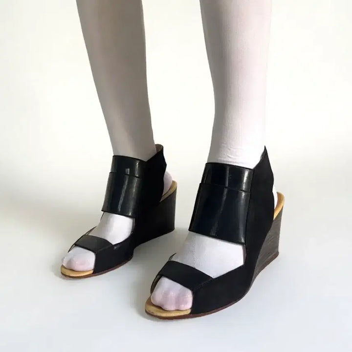 [BUNJANG] Maison Margiela MM6 Cut-Out Wedge Heels / 메종마르지엘라 MM6 컷아웃 웨지힐