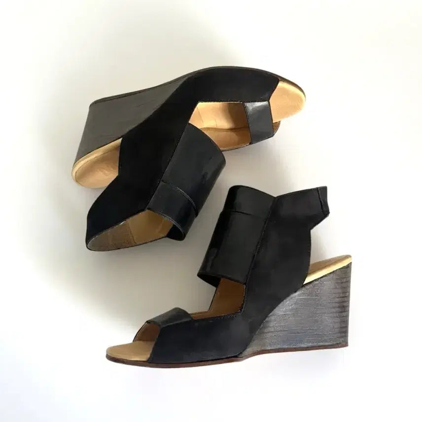 [BUNJANG] Maison Margiela MM6 Cut-Out Wedge Heels / 메종마르지엘라 MM6 컷아웃 웨지힐