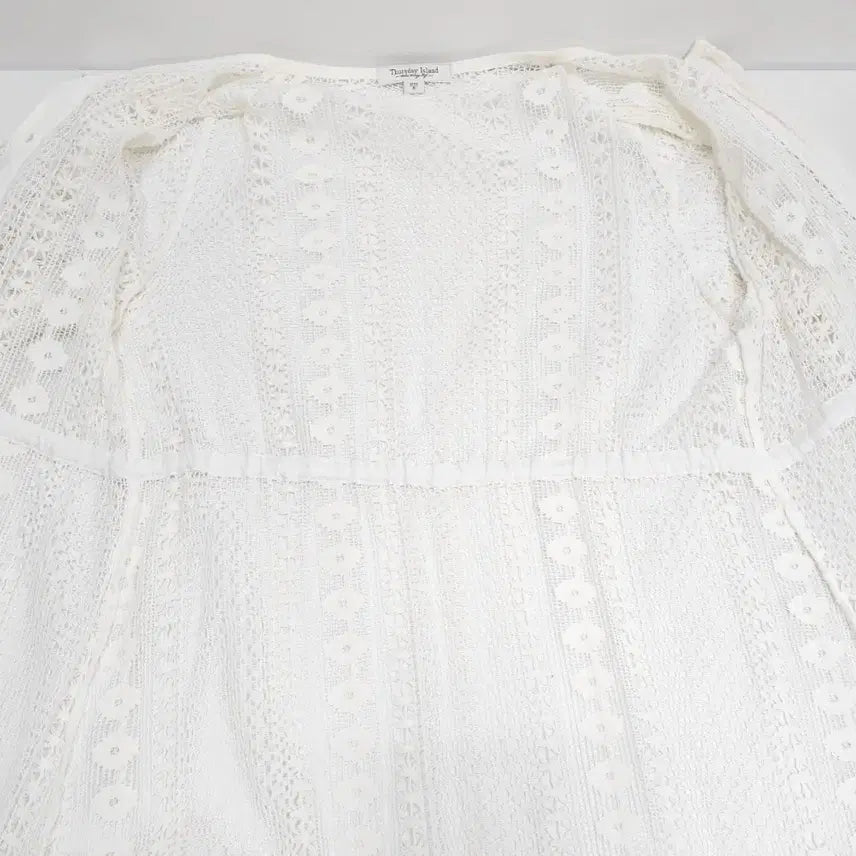 [BUNJANG] Thursday Island Scallop Short Sleeve Long Cardigan / 써스데이아일랜드 스카시 반팔 롱 가디건 (23년)