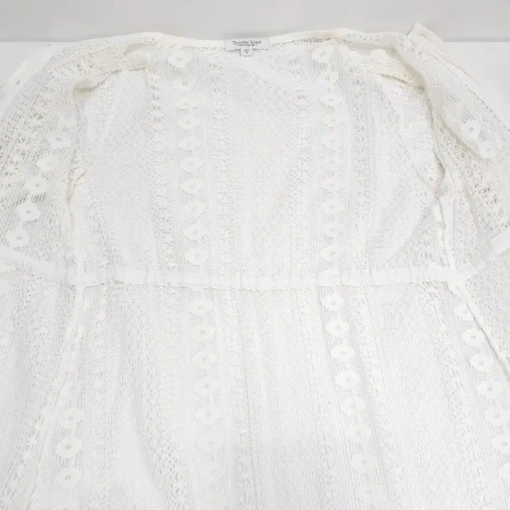 [BUNJANG] Thursday Island Scallop Short Sleeve Long Cardigan / 써스데이아일랜드 스카시 반팔 롱 가디건 (23년)