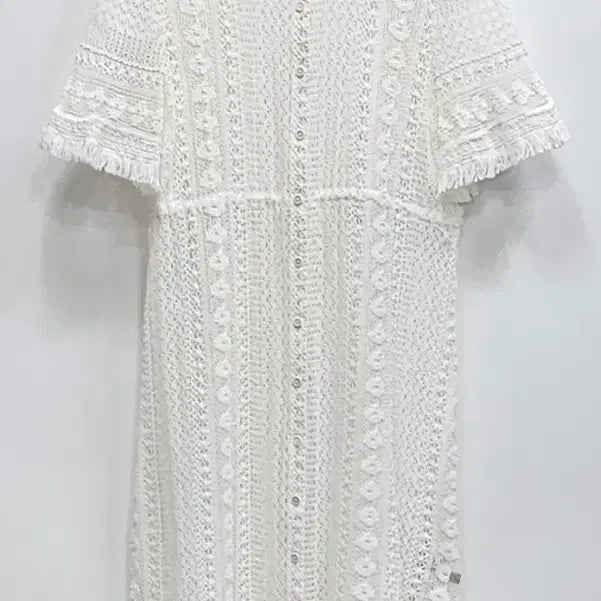 [BUNJANG] Thursday Island Scallop Short Sleeve Long Cardigan / 써스데이아일랜드 스카시 반팔 롱 가디건 (23년)