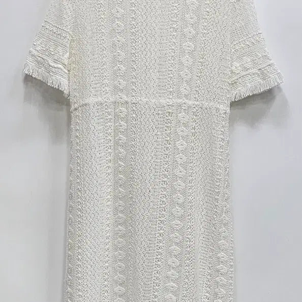 [BUNJANG] Thursday Island Scallop Short Sleeve Long Cardigan / 써스데이아일랜드 스카시 반팔 롱 가디건 (23년)