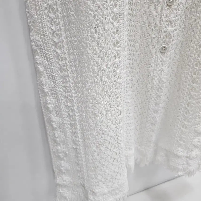 [BUNJANG] Thursday Island Scallop Short Sleeve Long Cardigan / 써스데이아일랜드 스카시 반팔 롱 가디건 (23년)