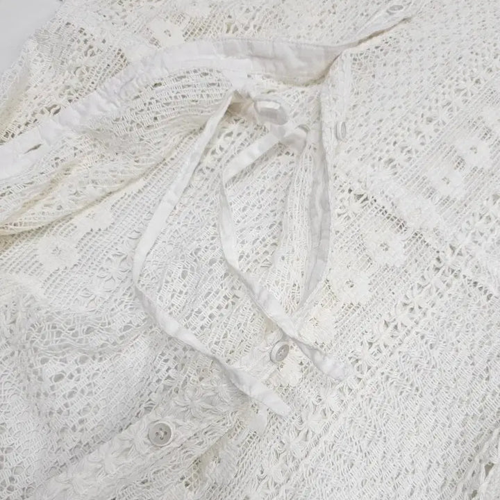[BUNJANG] Thursday Island Scallop Short Sleeve Long Cardigan / 써스데이아일랜드 스카시 반팔 롱 가디건 (23년)