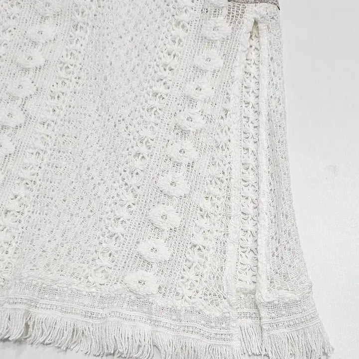 [BUNJANG] Thursday Island Scallop Short Sleeve Long Cardigan / 써스데이아일랜드 스카시 반팔 롱 가디건 (23년)