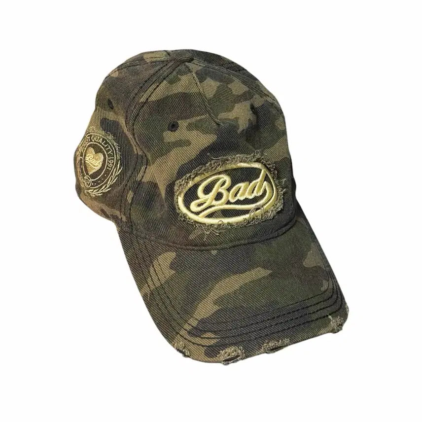 [BUNJANG] Badblood Camo Oval Logo Ball Cap / 배드블러드 카모 오발로고 볼캡