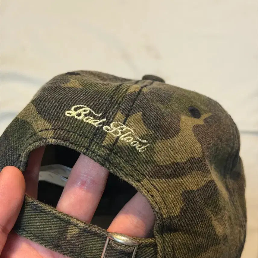 [BUNJANG] Badblood Camo Oval Logo Ball Cap / 배드블러드 카모 오발로고 볼캡