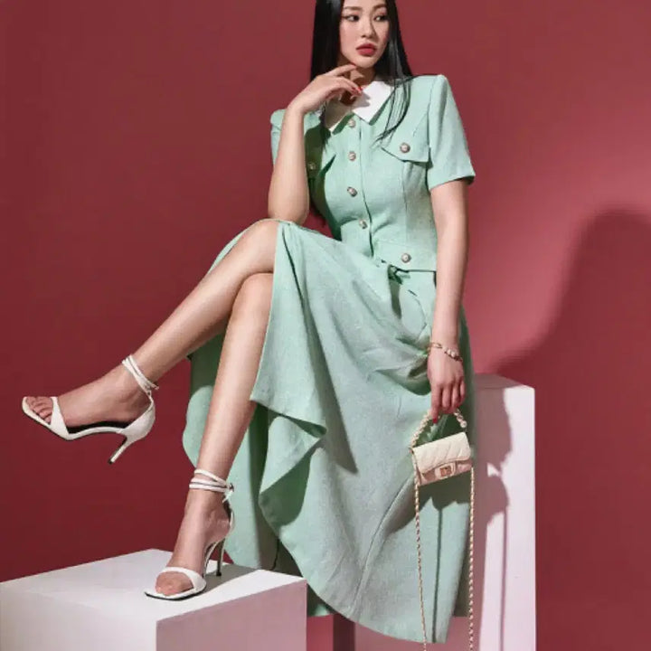 [BUNJANG] DINT Tweed Long Dress / 딘트 트위드원피스 L