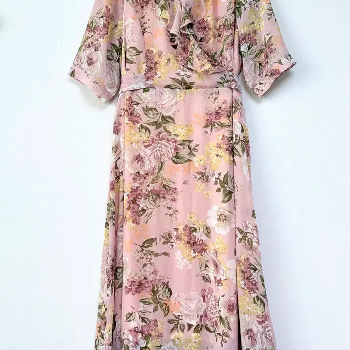 [SOLD OUT] 시크라인 플로럴 쉬폰 롱 원피스