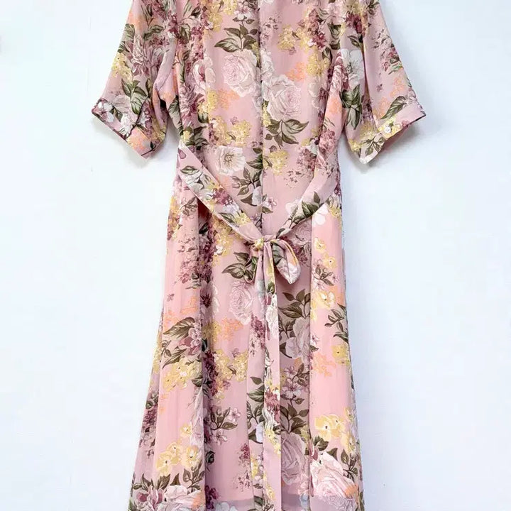 [SOLD OUT] 시크라인 플로럴 쉬폰 롱 원피스