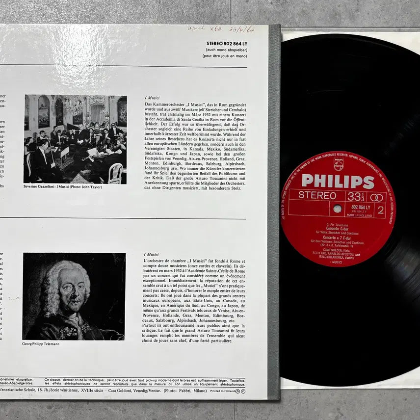 [BUNJANG] I Musici Telemann LP / [중고LP] I MUSICI 이무치치 연주 / 탈레스만 Telemann