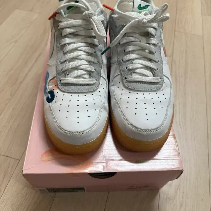 [BUNJANG] Nike Air Force 1 Flyleather Mayumi Yamase Solar Red Sneakers / 나이키 에어 포스 1 플라이레더 마유미 야마세 솔라 레드 285