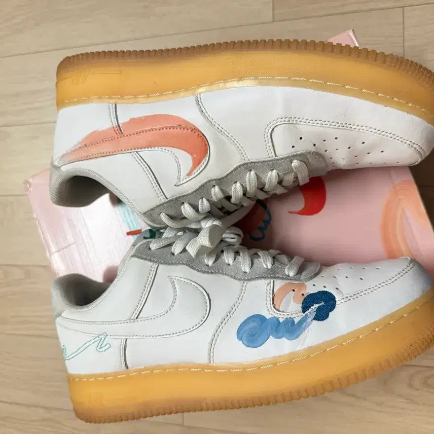 [BUNJANG] Nike Air Force 1 Flyleather Mayumi Yamase Solar Red Sneakers / 나이키 에어 포스 1 플라이레더 마유미 야마세 솔라 레드 285