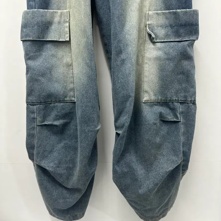[BUNJANG] Urban Dress Washed Denim Cargo Jogger Pants M / [만원 아라비아빈티지]어반드레스 워싱 데님 카고 조거 팬츠 M