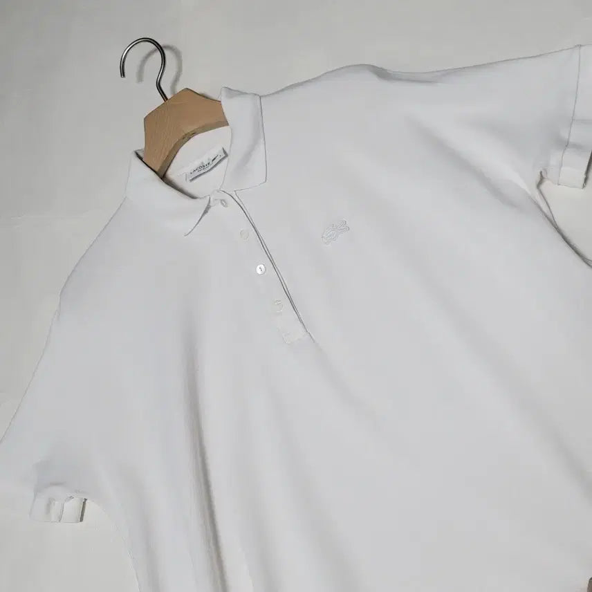 [SOLD OUT] 여성S 라코스테 가오리핏 반팔카라티 화이트 소프트