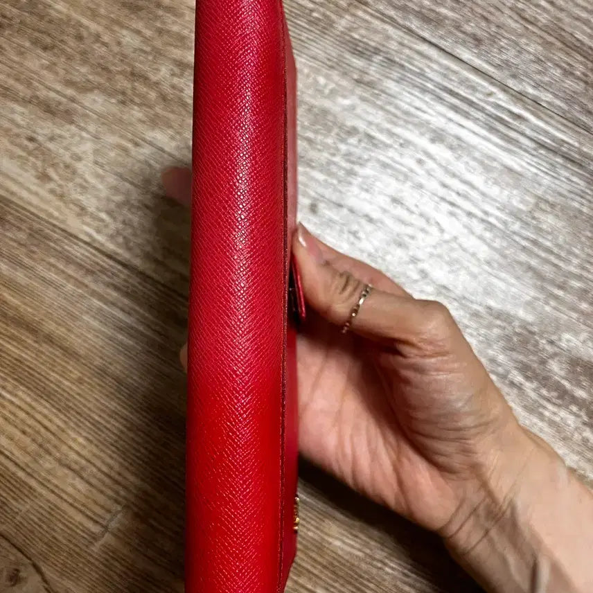 [BUNJANG] Daks Red Check Long Wallet / 닥스 레드 체크 장지갑