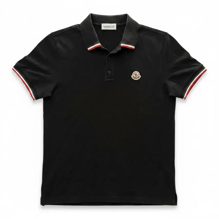 [BUNJANG] Moncler Logo Polo Shirt Black L / 몽클레어 정품 로고 폴로 셔츠 블랙 L