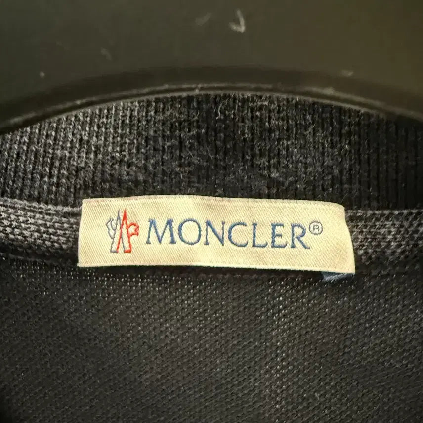 [BUNJANG] Moncler Logo Polo Shirt Black L / 몽클레어 정품 로고 폴로 셔츠 블랙 L