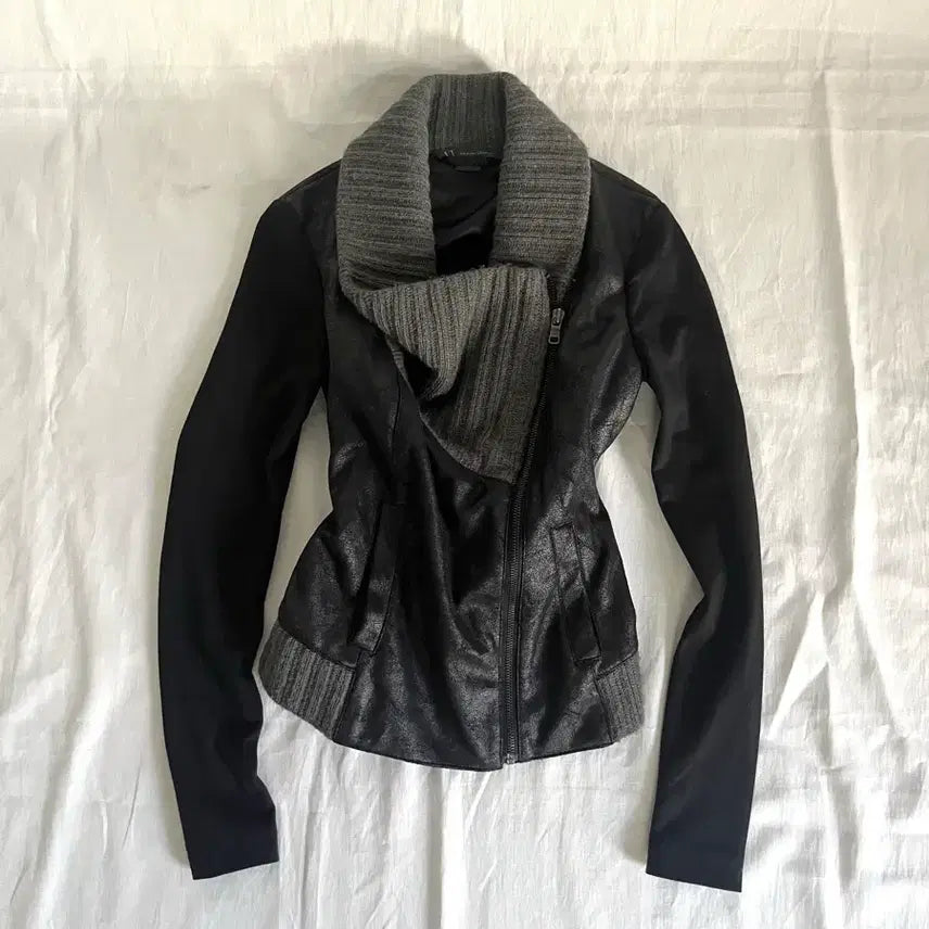 [BUNJANG] A/X Drape High Neck Zip-up Top / A/X 드레이프 하이넥 집업