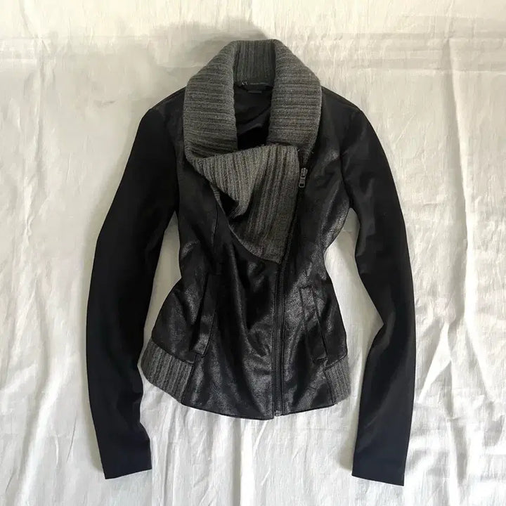 [BUNJANG] A/X Drape High Neck Zip-up Top / A/X 드레이프 하이넥 집업