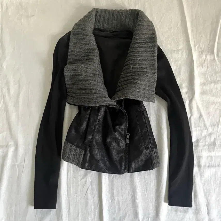 [BUNJANG] A/X Drape High Neck Zip-up Top / A/X 드레이프 하이넥 집업