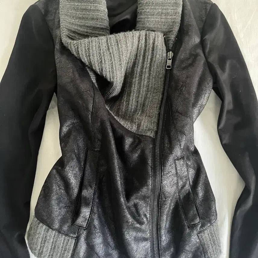 [BUNJANG] A/X Drape High Neck Zip-up Top / A/X 드레이프 하이넥 집업