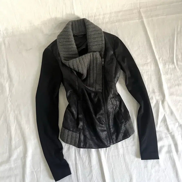 [BUNJANG] A/X Drape High Neck Zip-up Top / A/X 드레이프 하이넥 집업