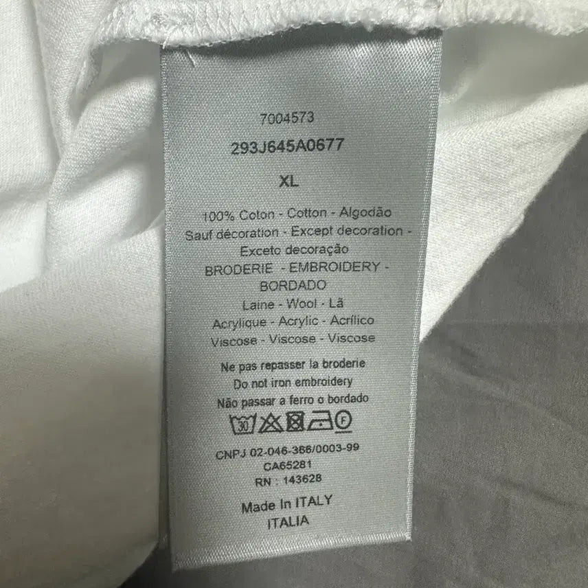 [BUNJANG] Dior Atelier White Pocket Short Sleeve T-shirt / 디올 아뜰리에 화이트 포켓 반팔