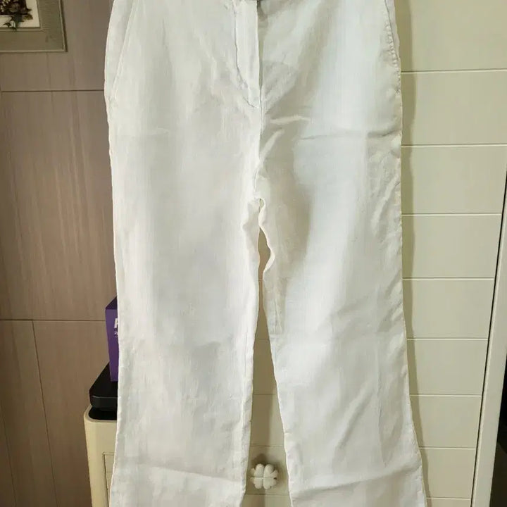[BUNJANG] AIGNER White Linen Pants / AIGNER 화이트 100% 린넨 팬츠