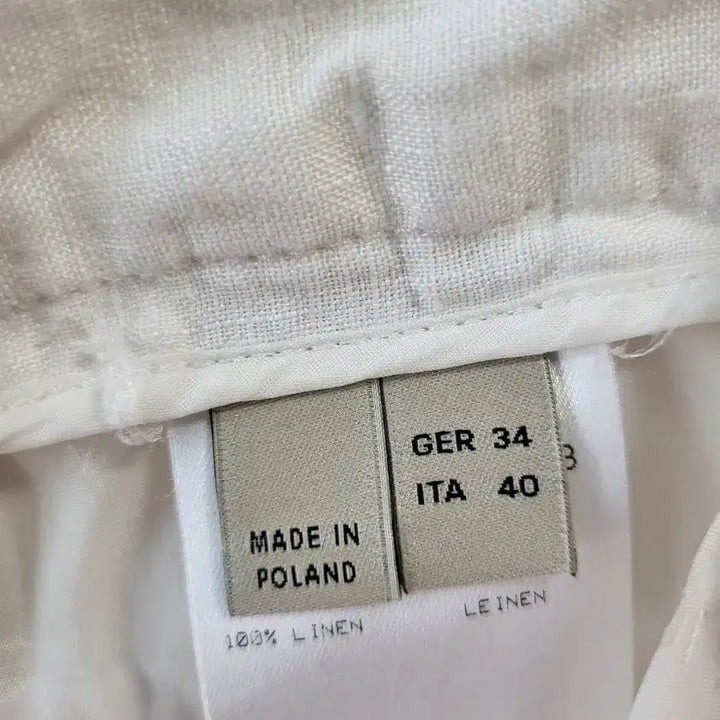 [BUNJANG] AIGNER White Linen Pants / AIGNER 화이트 100% 린넨 팬츠