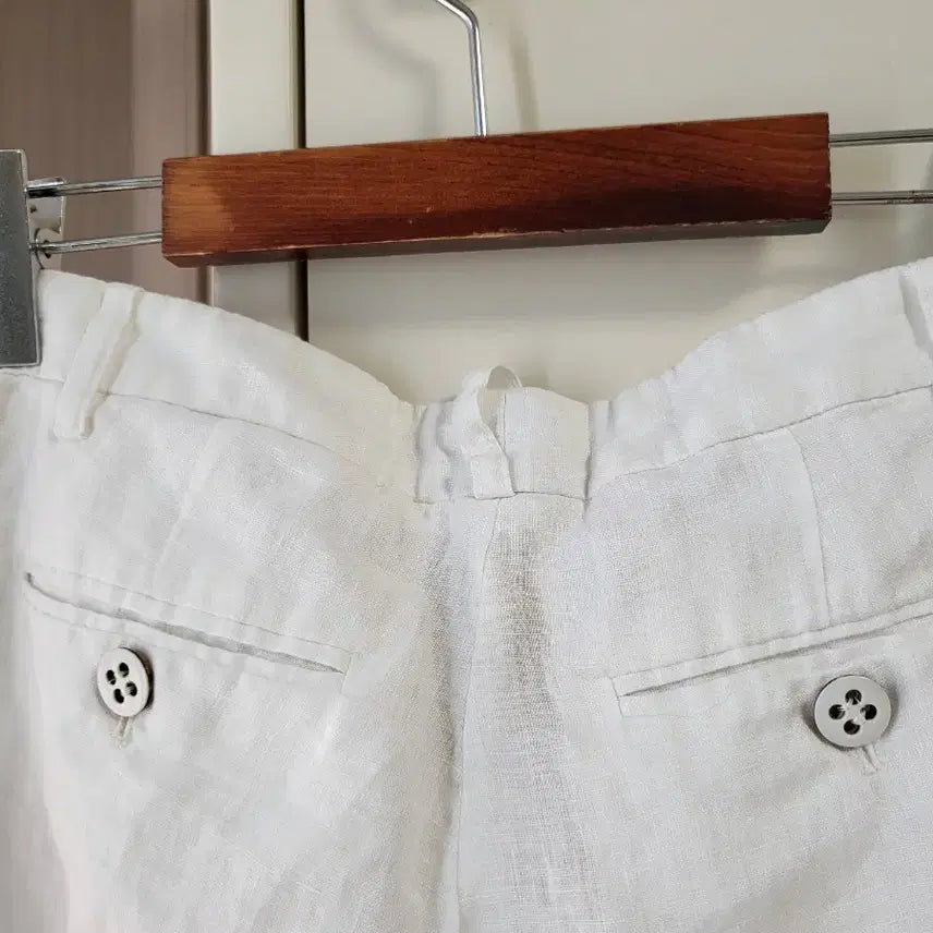[BUNJANG] AIGNER White Linen Pants / AIGNER 화이트 100% 린넨 팬츠