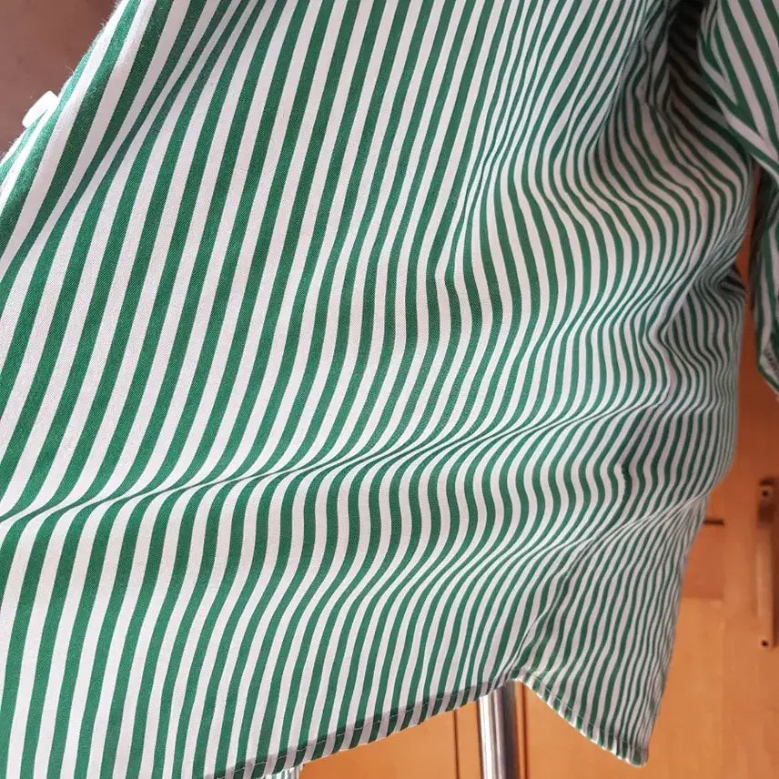 [BUNJANG] Striped Pullover Shirts Set / 그린+보라색 스트라잎 셔츠( 1+1)