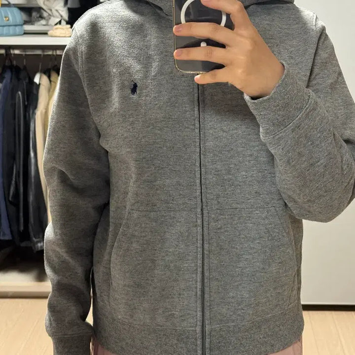 [BUNJANG] Polo Ralph Lauren Gray Hoodie Zip-up / 폴로 그레이 후드 집업
