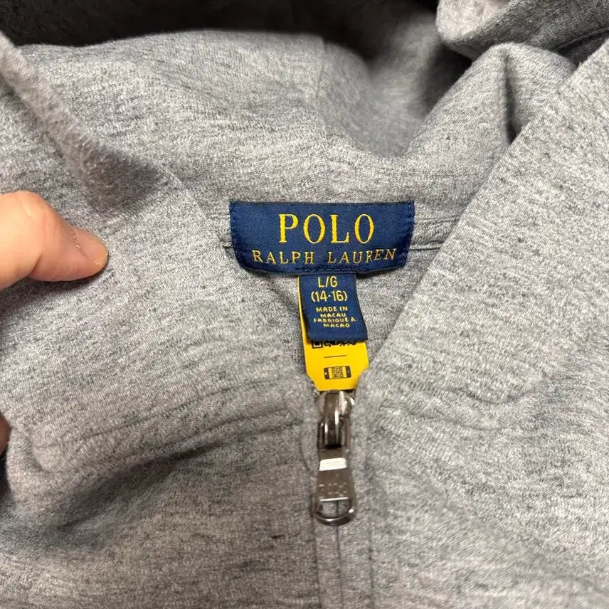 [BUNJANG] Polo Ralph Lauren Gray Hoodie Zip-up / 폴로 그레이 후드 집업