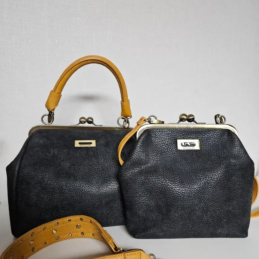 [BUNJANG] Morgan Black Shoulder Bag (2-Piece Set) / 모건 블랙 숄더백 (2개 세트) /새상품