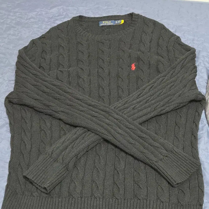 [BUNJANG] Polo Ralph Lauren Cable Knit Sweater / (2장) 폴로 랄프로렌 케이블 니트 XL 블랙, 그레이