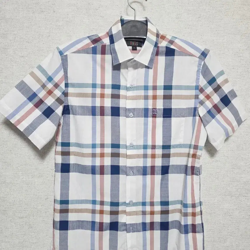 [BUNJANG] Daks Checkered Short-Sleeve Shirt / 닥스 체크 반팔 셔츠