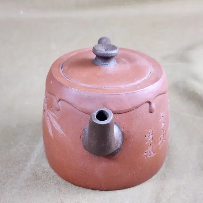 [BUNJANG] Chinese Porcelain Zisha Teapot / 중국도자기 자사호 음각서문과 죽문,손조형